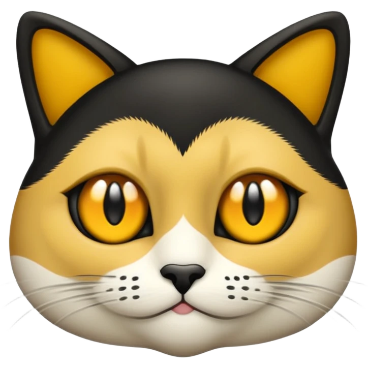 Gato negro y blanco  emoji