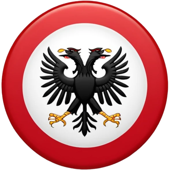 Make an albanian flag and put UÇK  on it with a circle  emoji