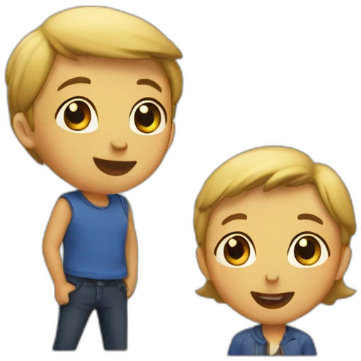 meeting a surprise sibling emoji