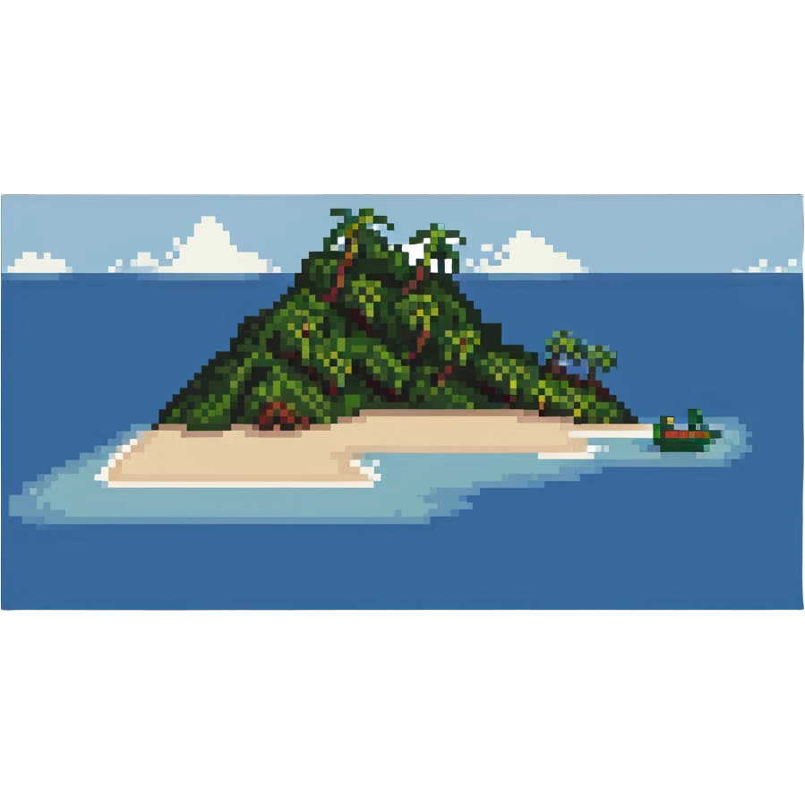 SimDay Bay near a tropical island in the Pacific Ocean emoji
