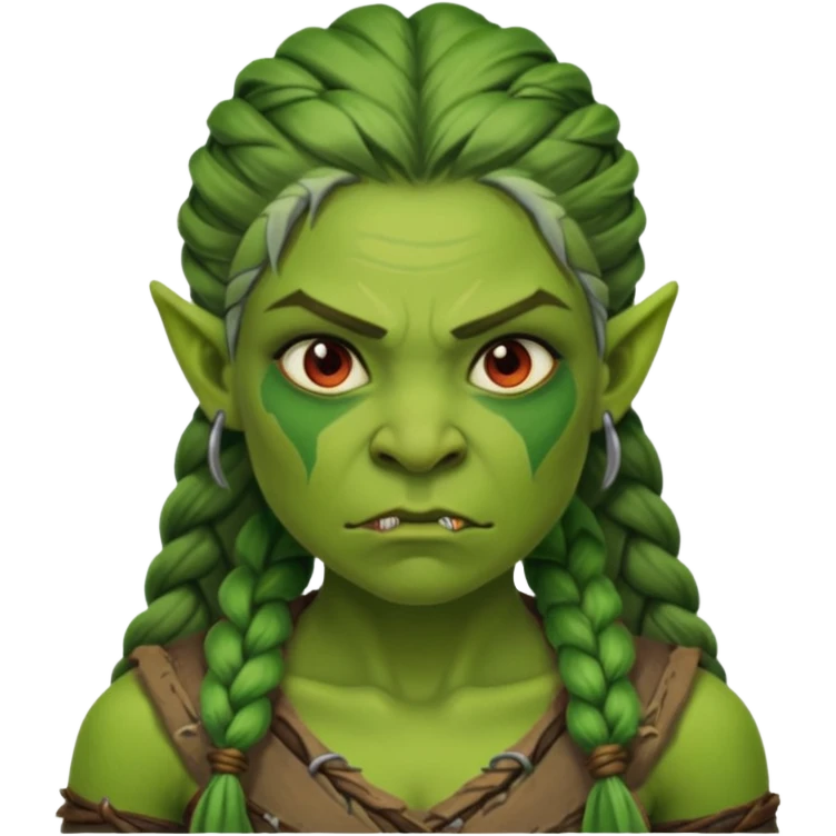 Orga mit langen Zopf emoji