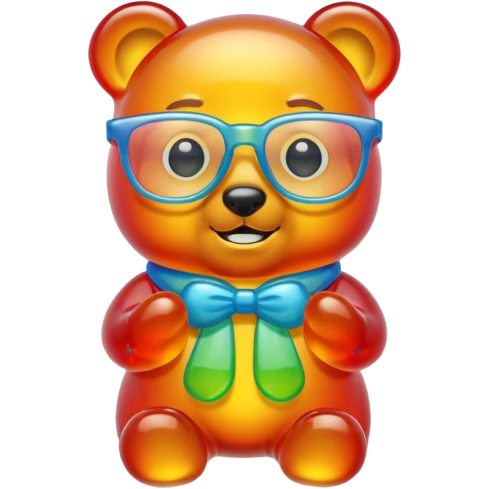 gummy bear with glassess emoji