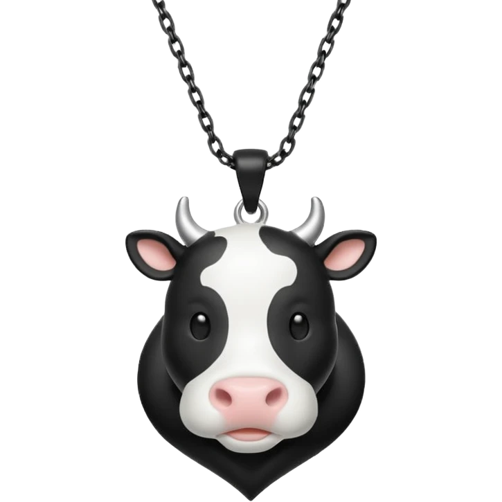i need combination of this two emojis for making a neckless ❤️🐮 the desing must be simple so it can make easily  reduse details and make it black and white  use simple lines i insist rhe cow to be just like emoji and the degins will use for making silver neckless emoji
