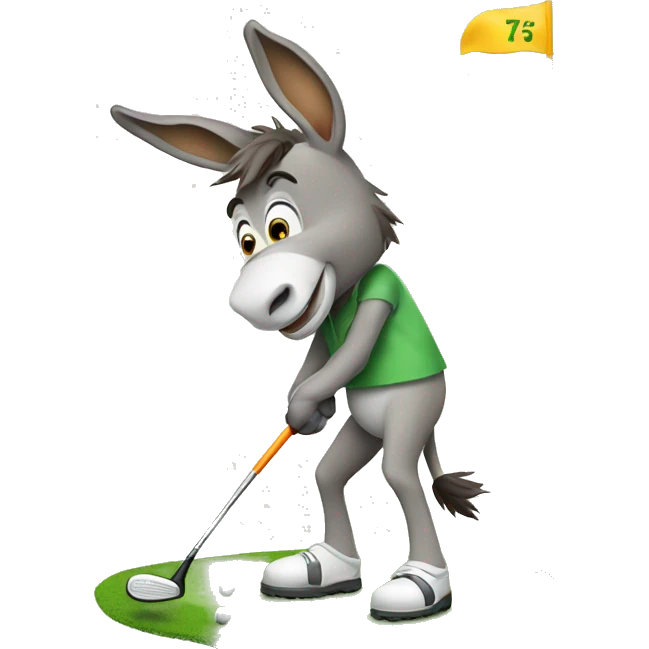 Donkeys playing golf  emoji