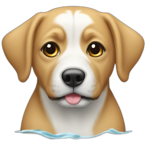 Un chien dans un seau d’eau  emoji