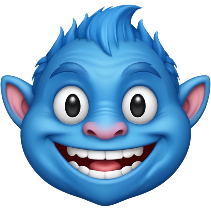 Blue emoji meme troll emoji
