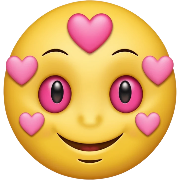 Smiley face with pink heart eyes  emoji
