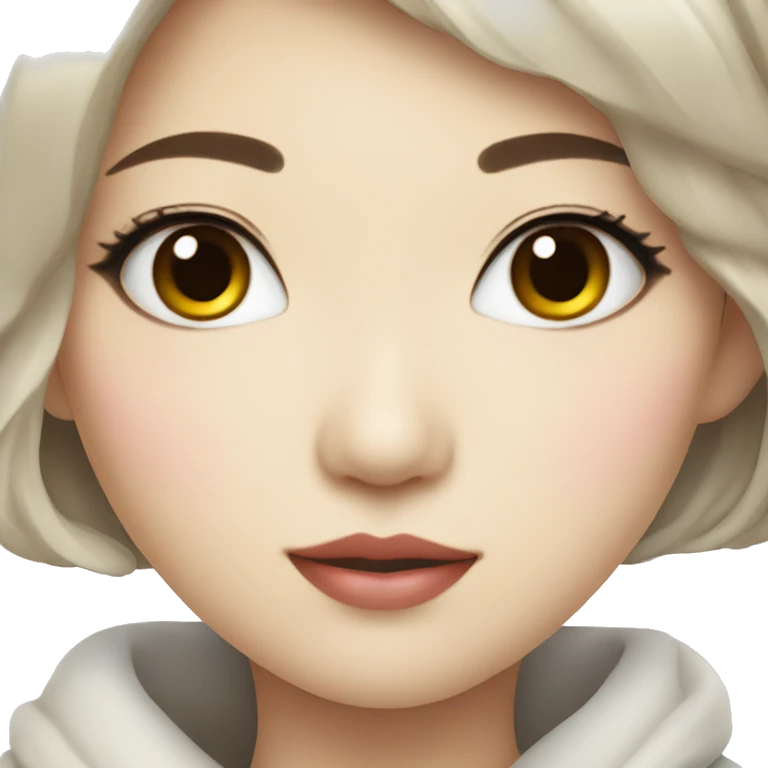 Cute glamorous Korean girl emoji