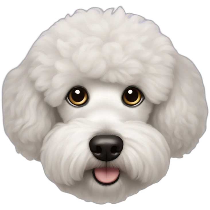 Poodle and Bichon Frise mix black emoji