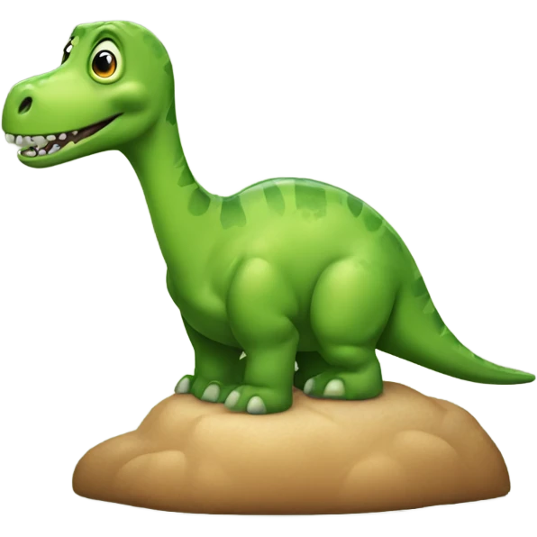 Pooping dinosaur emoji