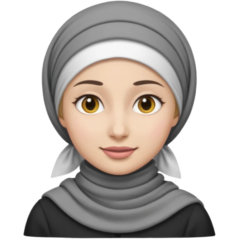 make her into emoji greyscale with tichel emoji