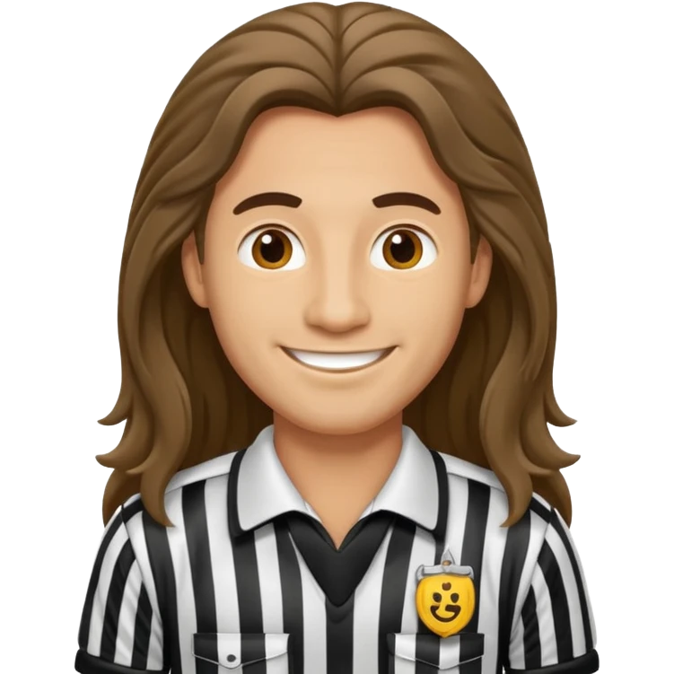 long-haired referee emoji