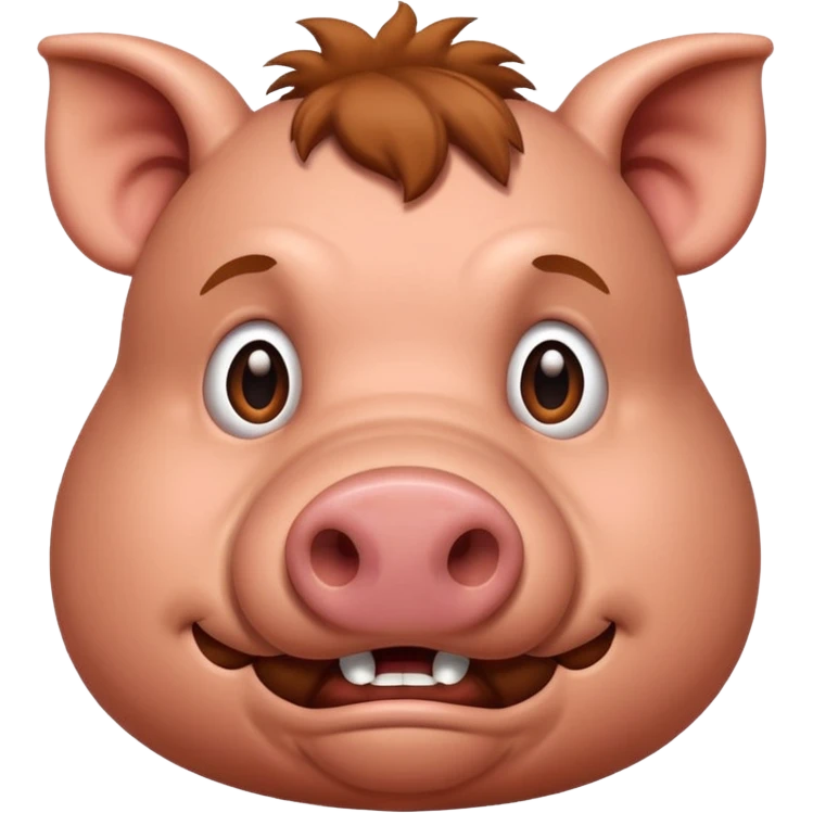 Make a brown pig emoji