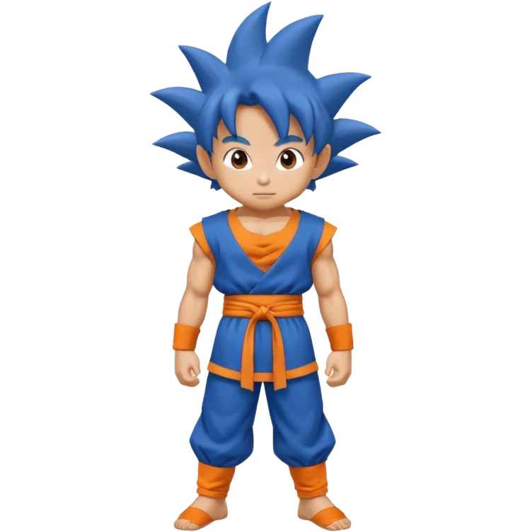 dragon ball kid goku with the blue costume emoji