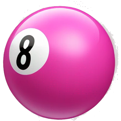 Pink 8 ball emoji