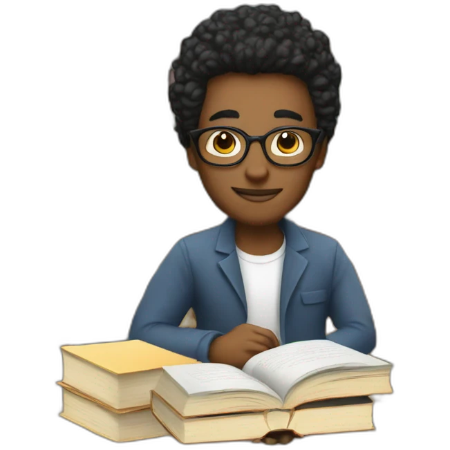 author with books emoji