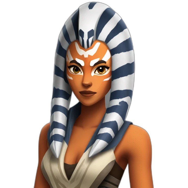 Sexy Ahsoka Tano (Portrait, front facing, Apple iOS 17 style) emoji