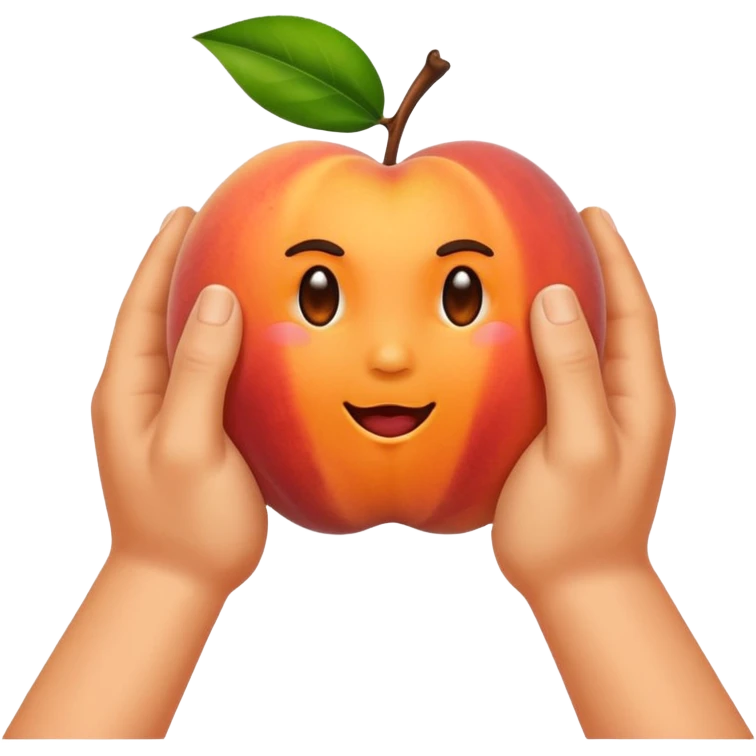 Hands slapping a peach emoji