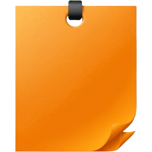 orange color note emoji