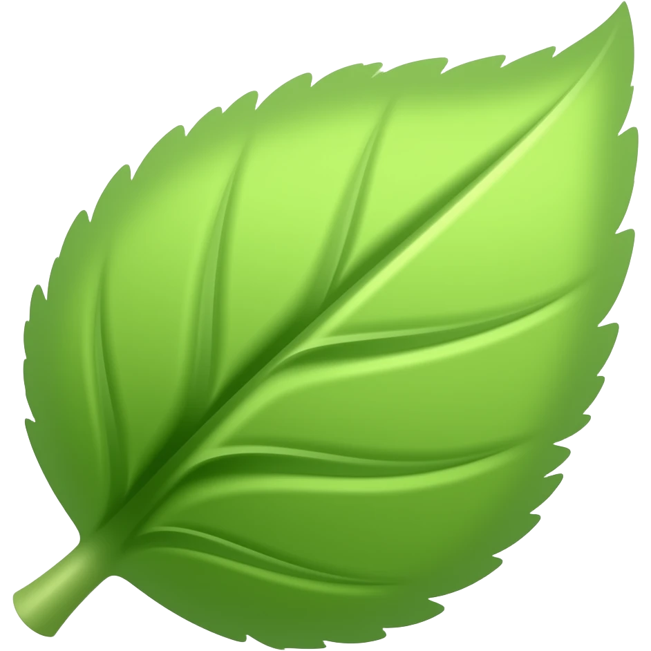 mint leaf tail emoji