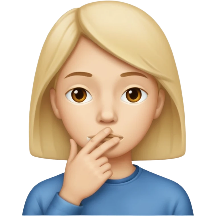 Silent face, shushing emoji