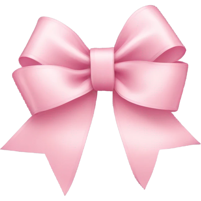 light pink ribbon bow emoji