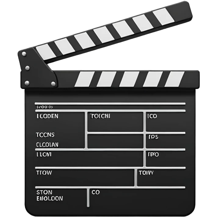 create a film clapper board emoji