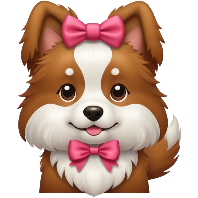 Perro con un lazo emoji