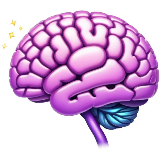 magic brain with sparkles emoji