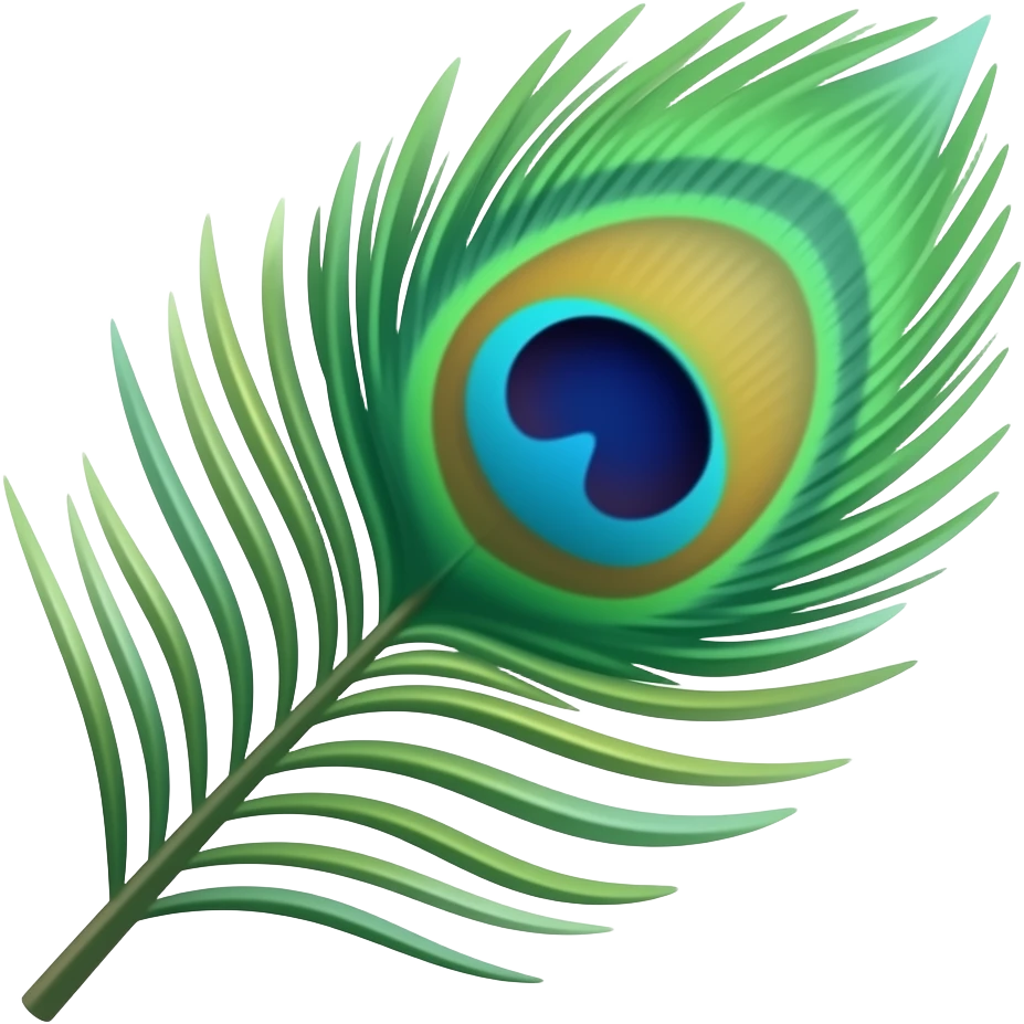 Peacock feather emoji