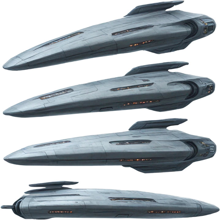 spaceship based on the star trek series with two warp nacelles emoji