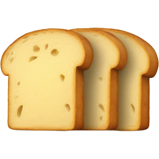 Two plain bread slices stacked emoji