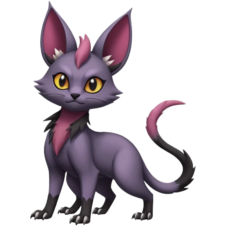 dark cute handsome elegant beautiful realistic dull pointy edgy Noivern-Noibat-Purloin-Torracat-Lykoi-Caracal-cat-Fakemon-fusion-hybrid-creature emoji
