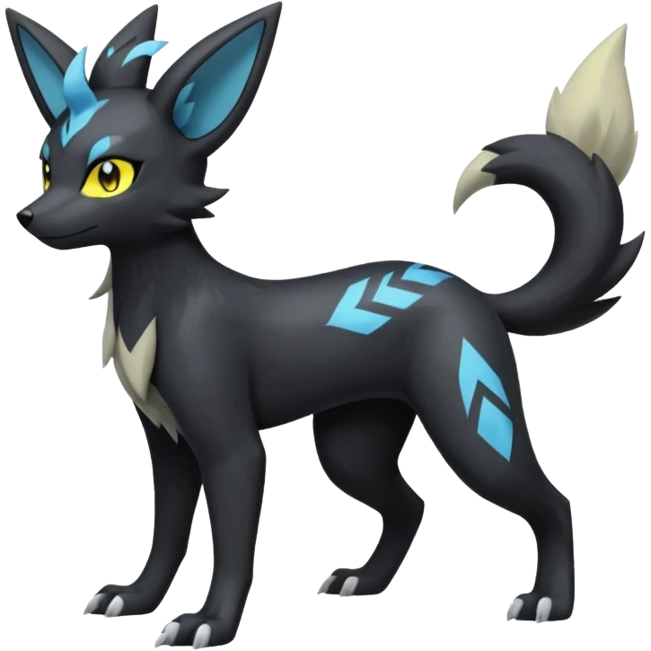 Luxray-Umbreon-Silvally-fusion (full body) emoji