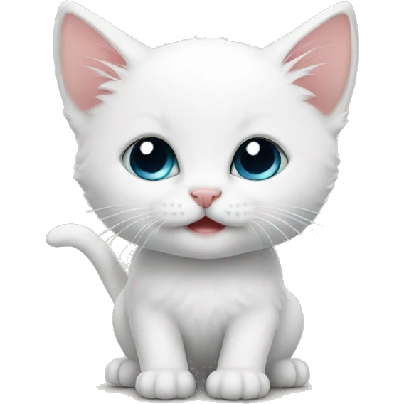 White tiny kitten  emoji