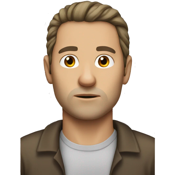 caucasian non-male prisoner with long brown hair mugshot emoji