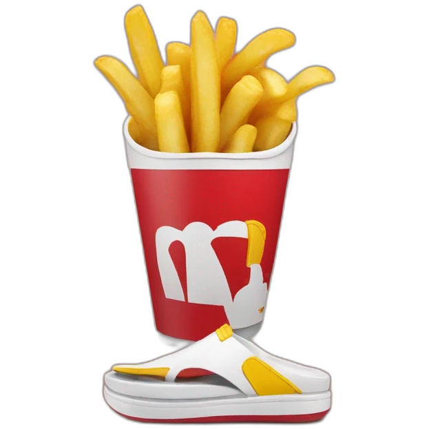 McDonald's coneand flip flops emoji
