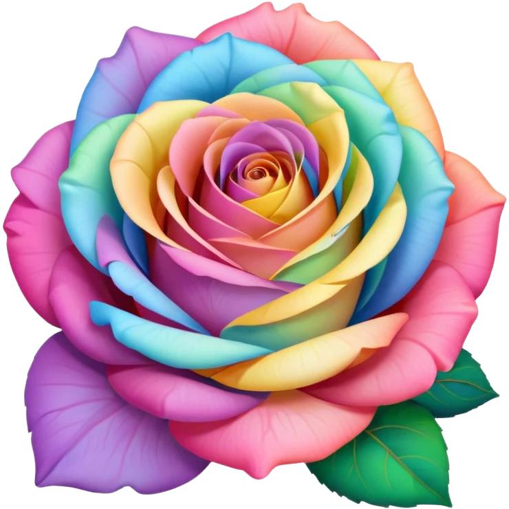 Pastel Rainbow Rose emoji