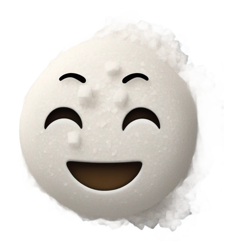 Happy emoji with a pile of salt emoji