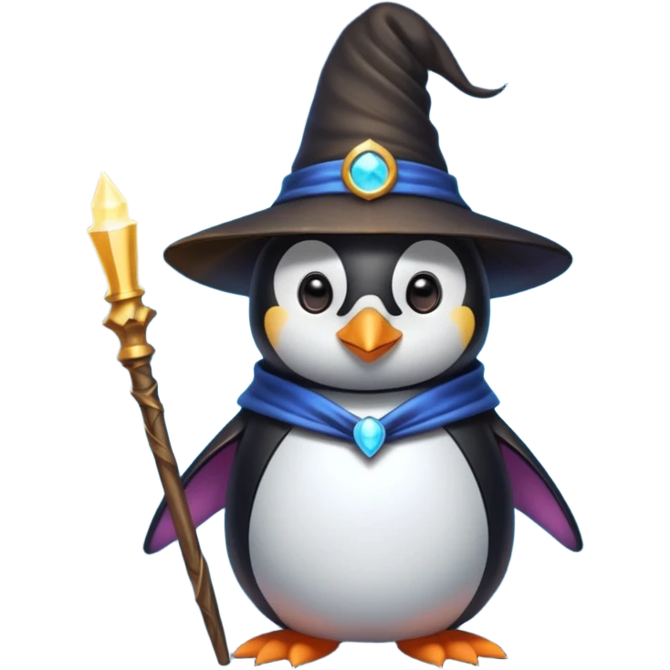 Penguin Wizard emoji