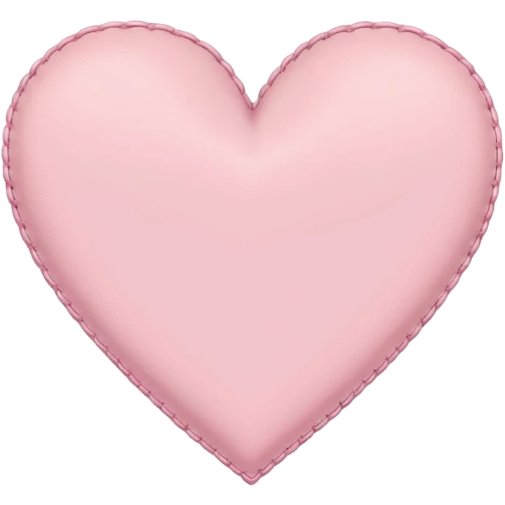 pastel heart with a stitched border emoji