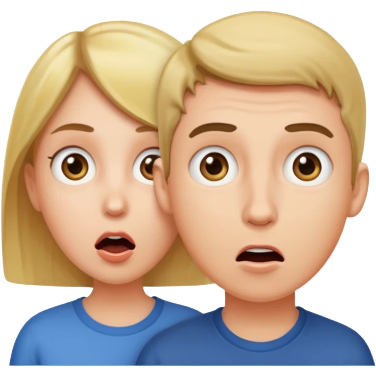 dos personas con cara de soprendido 
 emoji