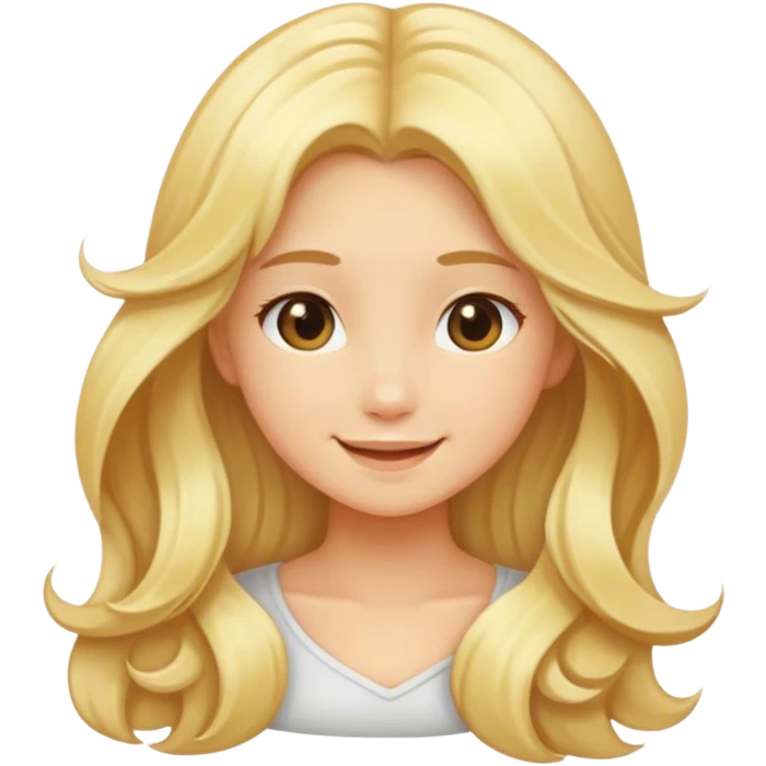 Love you blond girl emoji