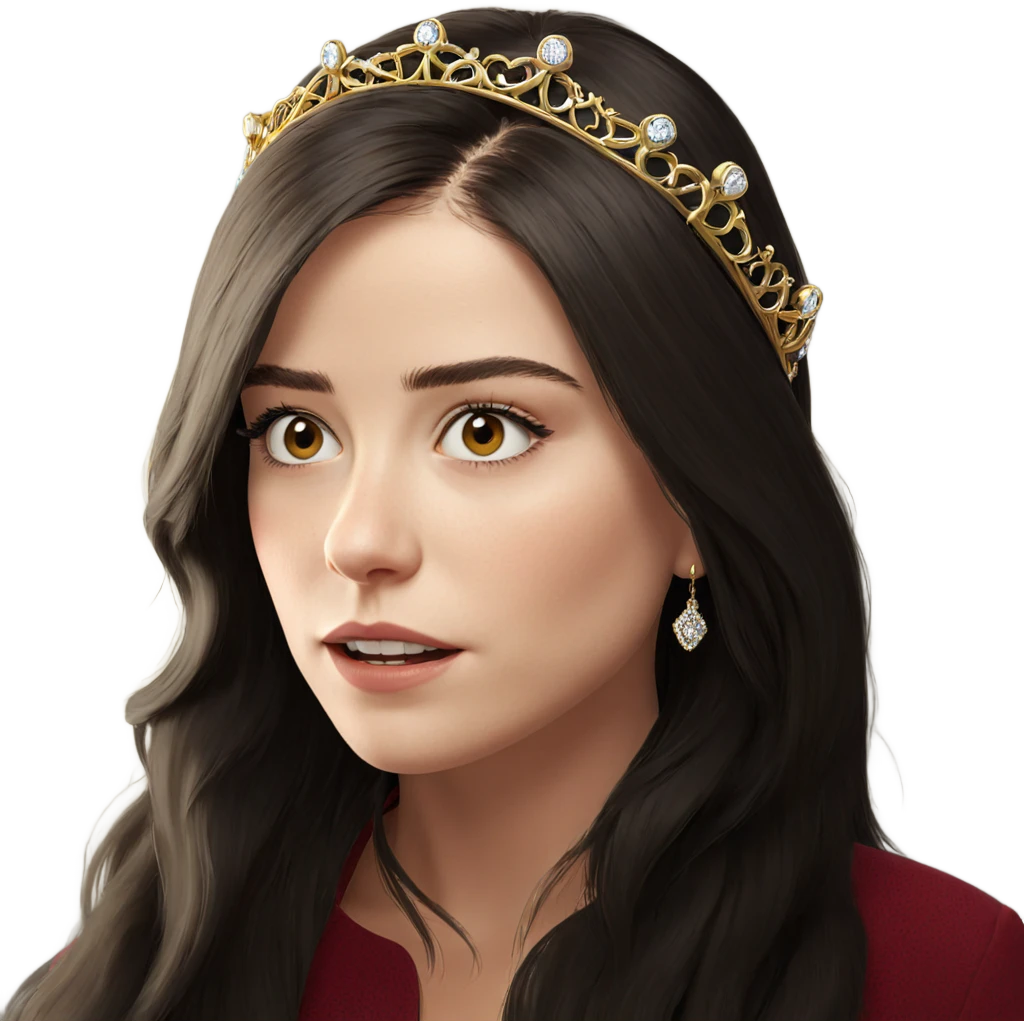 elegant girl with tiara emoji