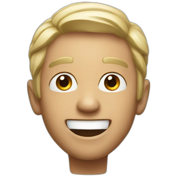 A man gets excited emoji