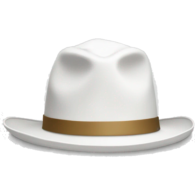 white hat with band   emoji