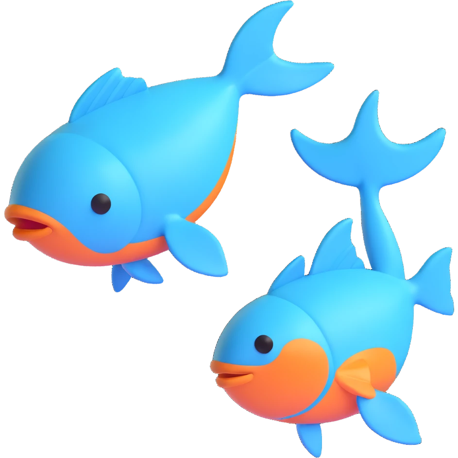 The zodiac symbol Pisces emoji