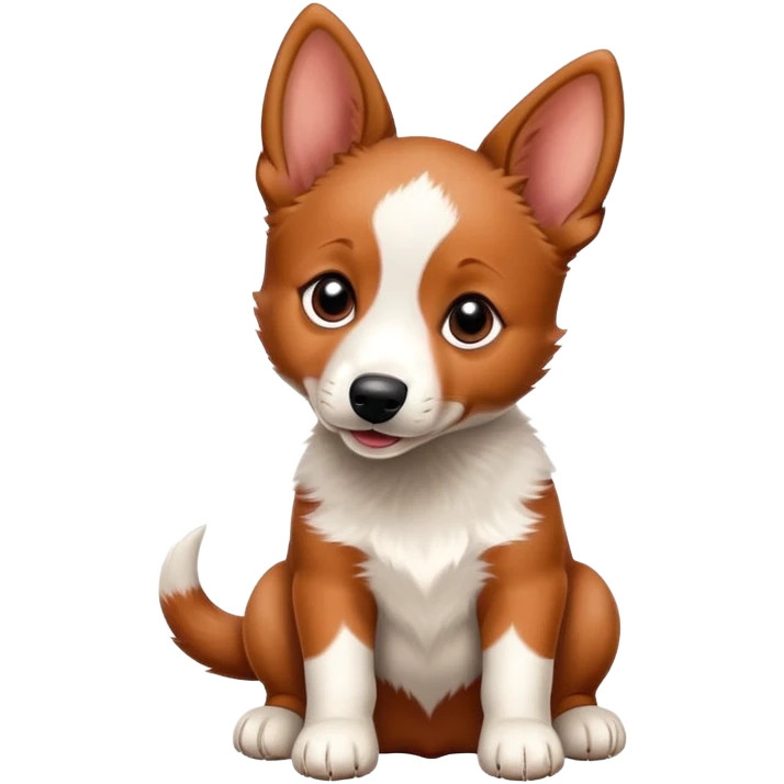 Red heeler puppy wagging tail excitedly emoji