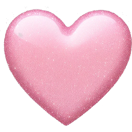Pastel pink heart with glitter emoji
