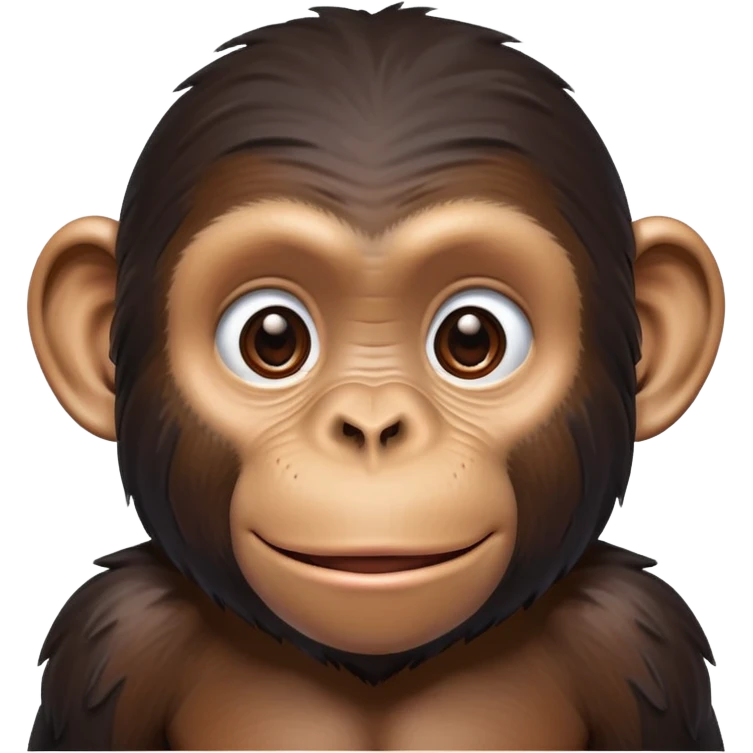 chimp with expressive face emoji